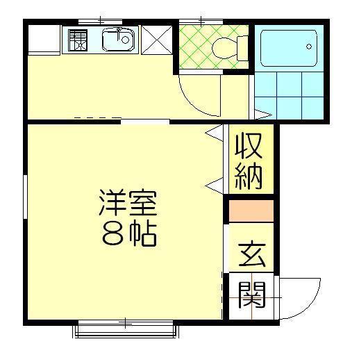 ラ メゾン パルミエ(1K/2階)の間取り写真