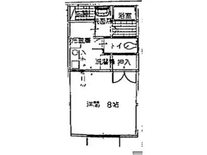 メゾンポラーノ(1K/2階)の間取り写真