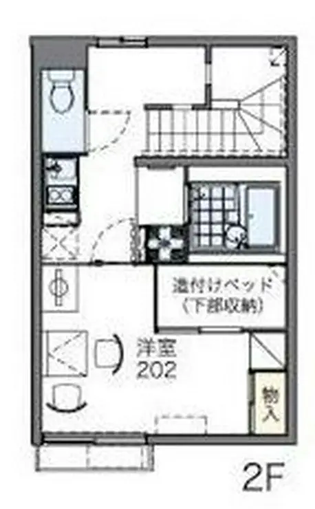 レオパレス平成II 2階階 間取り