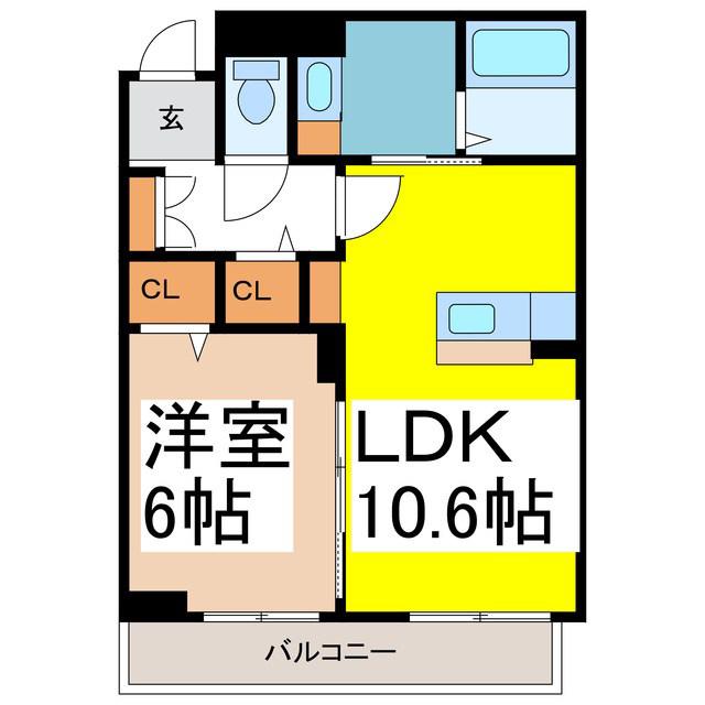 ラ ルミエール(1LDK/2階)の間取り写真