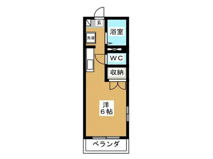 メゾンケーワイ(1K/3階)の間取り写真