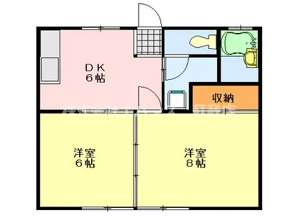 ファミーユ星久喜(2DK/2階)の間取り写真