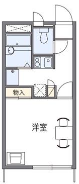 カーサ・MOKUREN(1K/2階)の間取り写真