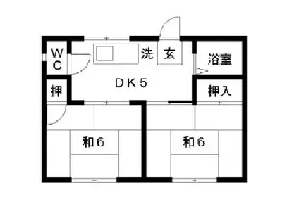 ハイツトキワ(2DK/1階)の間取り写真