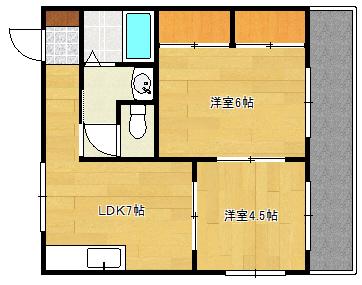 アーク長束(2DK/3階)の間取り写真