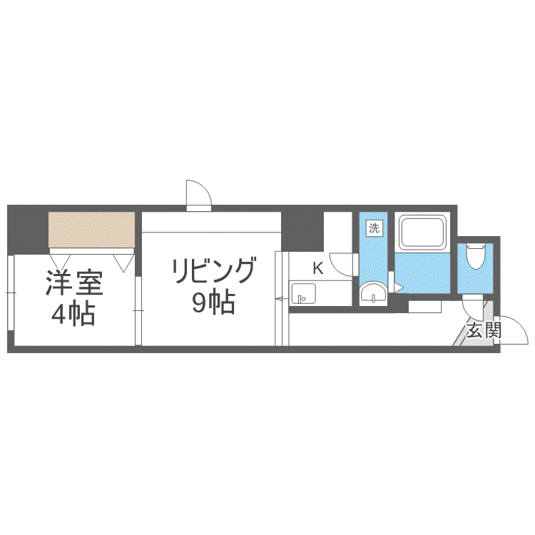 パークヒルズ中央12(1LDK/8階)の間取り写真