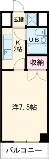 メゾンチコ(1K/3階)の間取り写真