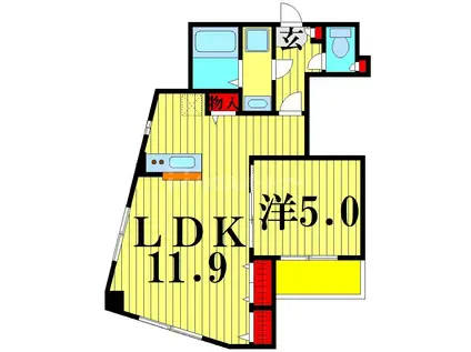 ガーデンフォレスト親水公園(1LDK/3階)の間取り写真