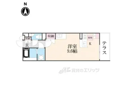レオネクストコミンチャーレ九条(1K/1階)の間取り写真