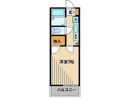 レオパレスプチパレK(1K/3階)の間取り写真