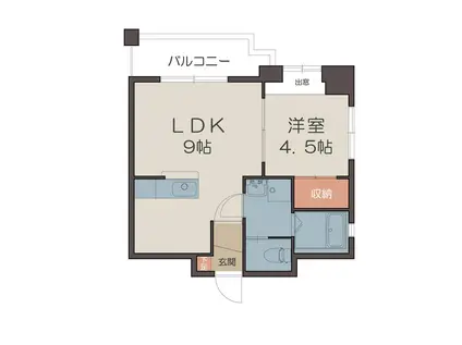 さくらヒルズ樋之口壱番館(1LDK/6階)の間取り写真