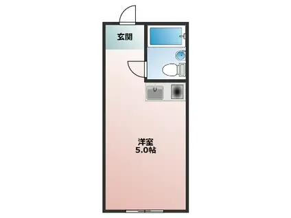 目白ガーデン(ワンルーム/3階)の間取り写真