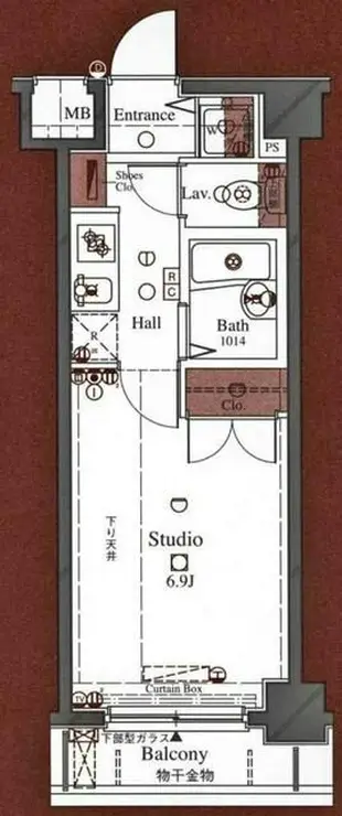 アーバイル新日本橋 6階階 間取り