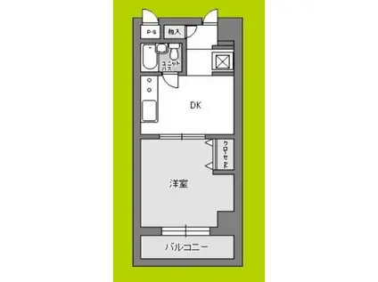 クリテリオン新大阪(1DK/8階)の間取り写真