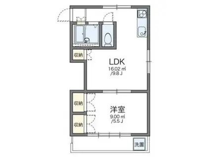 レオパレス大宮第19(1LDK/2階)の間取り写真
