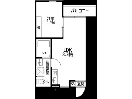 EREVAN成増(1LDK/2階)の間取り写真