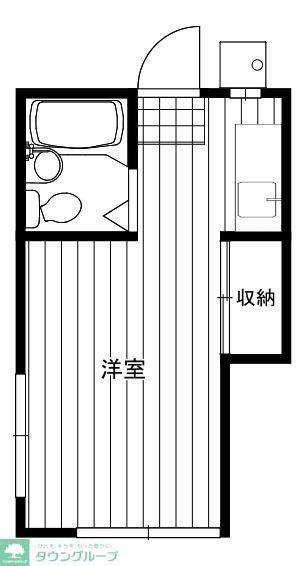 NKハイツ(1K/2階)の間取り写真