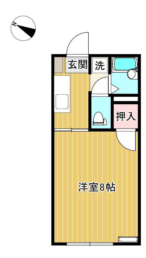 トータスセフィラ(1K/1階)の間取り写真