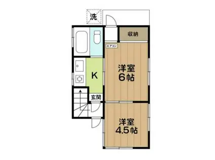 フォーラム天沼(2K/2階)の間取り写真