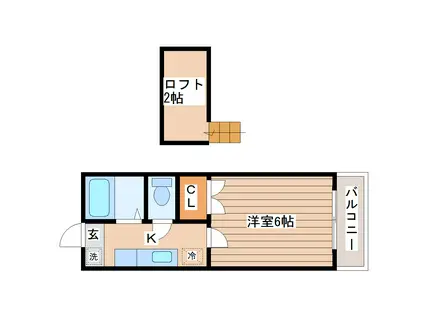 アーバンシティ南光台(1K/1階)の間取り写真