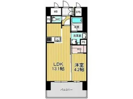 セレニティー大須(1LDK/2階)の間取り写真