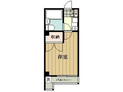 セクション 7(1K/4階)の間取り写真