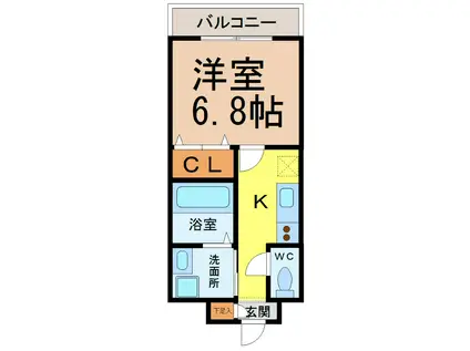 MELIV桜山(1K/2階)の間取り写真