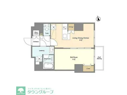 ネオアーバンレジデンス駒込(1LDK/7階)の間取り写真