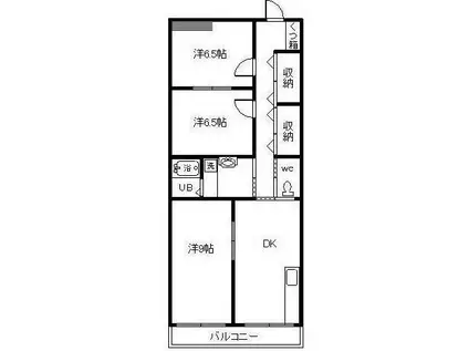 フェニックス島之内2(3DK/4階)の間取り写真