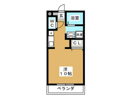 パセオ蜆塚弐番館(1K/2階)の間取り写真