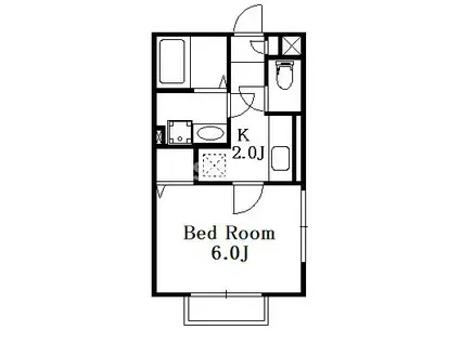 BERGPASN(1K/2階)の間取り写真