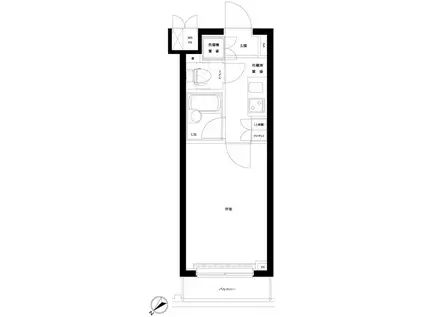 ルーブル早稲田参番館(1K/2階)の間取り写真