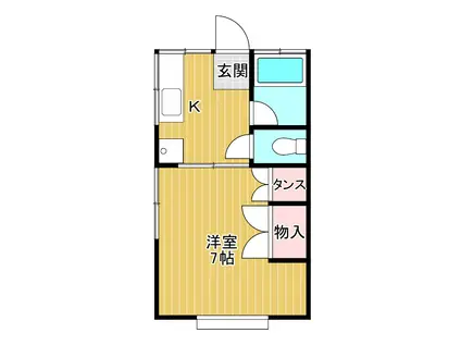 アーバンヨネヤマ(1K/1階)の間取り写真