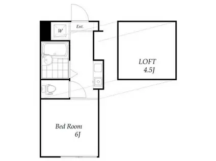 クレールブランシェ妙蓮寺(ワンルーム/1階)の間取り写真