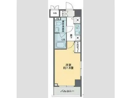 S-FORT船橋本町(1K/3階)の間取り写真