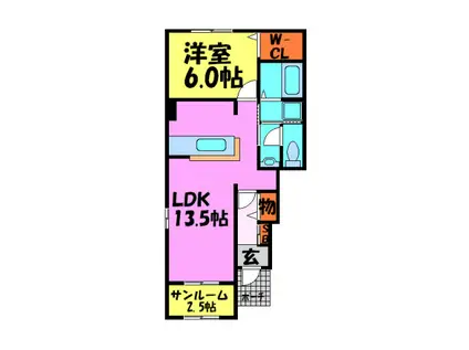 アコード(1LDK/1階)の間取り写真