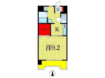 ルーラル十五番館(1K/3階)の間取り写真