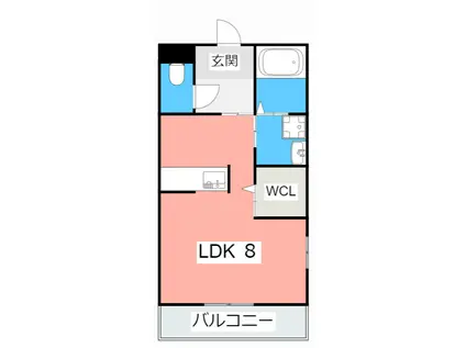 ジュネス八ツ面A棟(1K/1階)の間取り写真