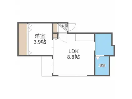 イーストアベニュー(1LDK/4階)の間取り写真
