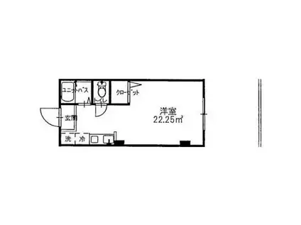 第17中央ビル(1K/2階)の間取り写真