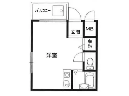 シティライフ稗原(1K/1階)の間取り写真