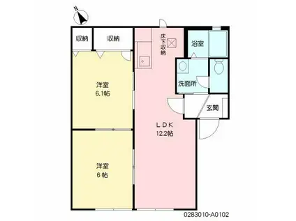 メゾンエミナーンス(2LDK/1階)の間取り写真