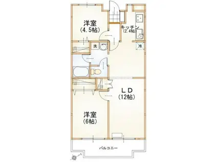 ウエルストンMT(3LDK/1階)の間取り写真