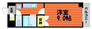 グリーンライフ倉敷(1K/5階)の間取り写真