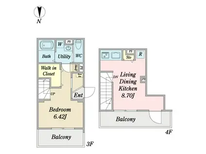 クリオ ラモード目黒本町(1LDK/3階)の間取り写真