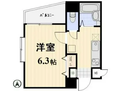 WILLDO横浜南(1K/3階)の間取り写真