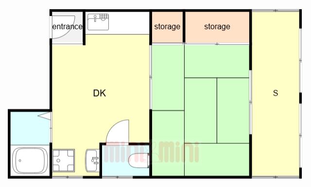 築島ビル(1SDK/5階)の間取り写真