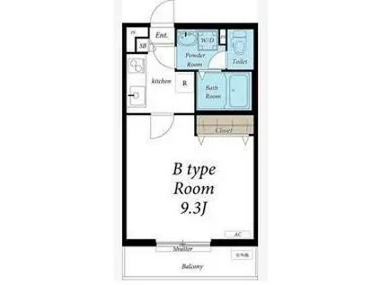 リブリ・EL VITA(1K/1階)の間取り写真