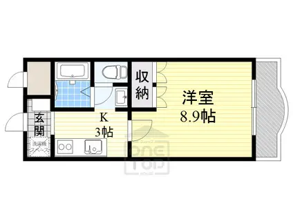 ソレイユ(1K/3階)の間取り写真