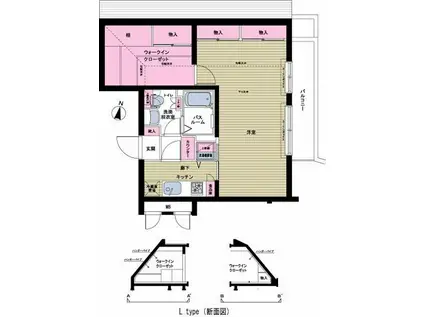 フェニックス中野新橋パインアイル(1K/5階)の間取り写真